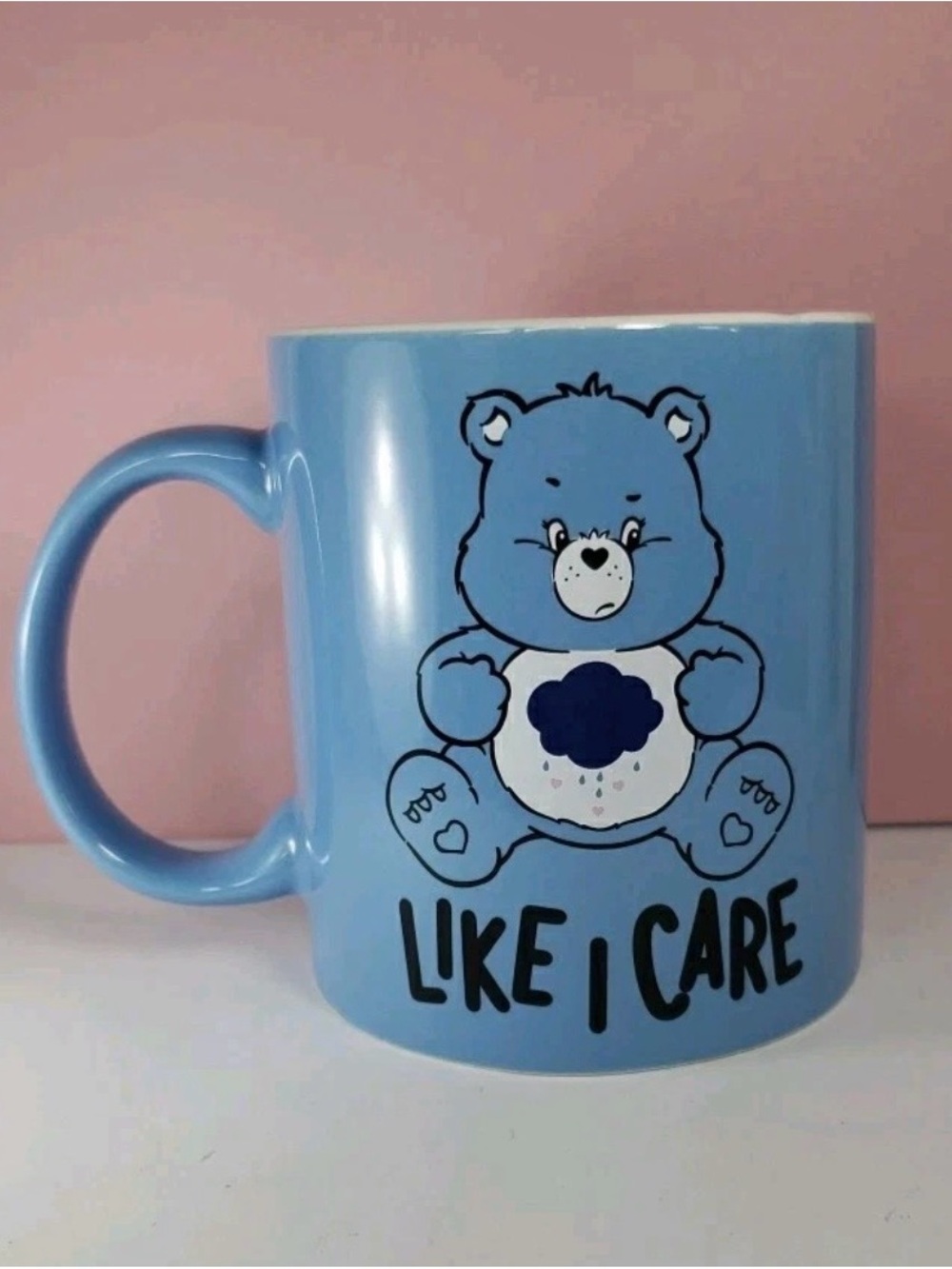 Blue 'Like I Care' Care Bear Mug Grumpy Bear